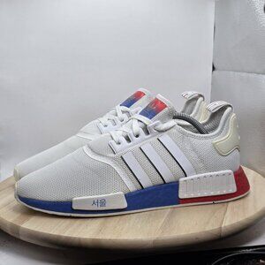 Adidas Men's NMD_R1 Seoul South Korea Sneakers FY1163 White Red Blue 10
